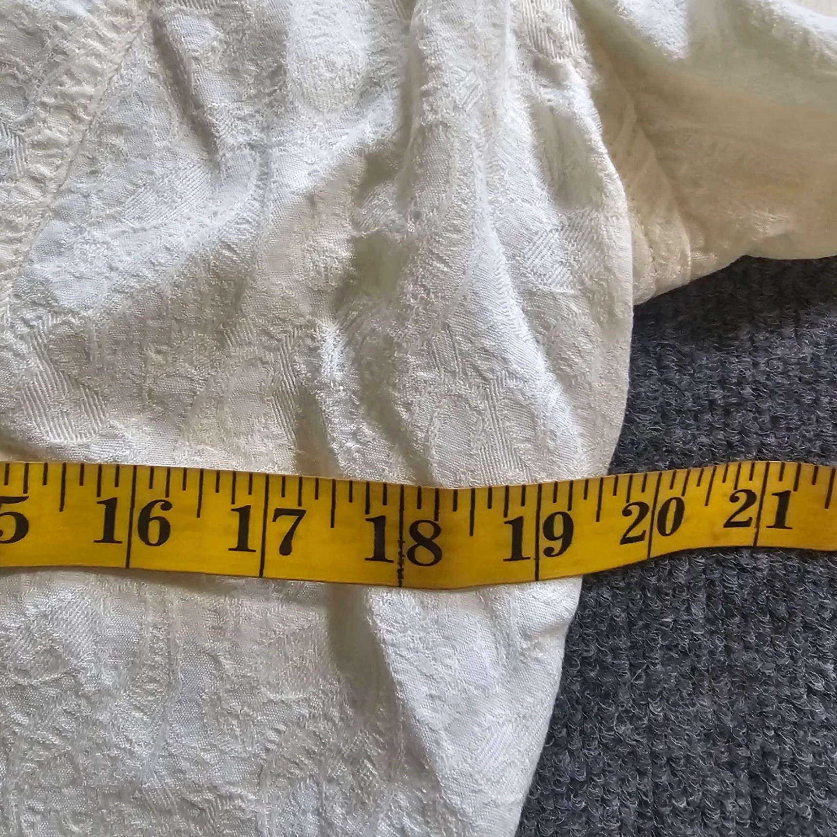 Vintage Tianello Jacket Womens Large White Knit Texture Blazer Raw Hem Button Closure Mid-Length Long Sleeve Size L / US 10 / IT 46 - 5 Thumbnail