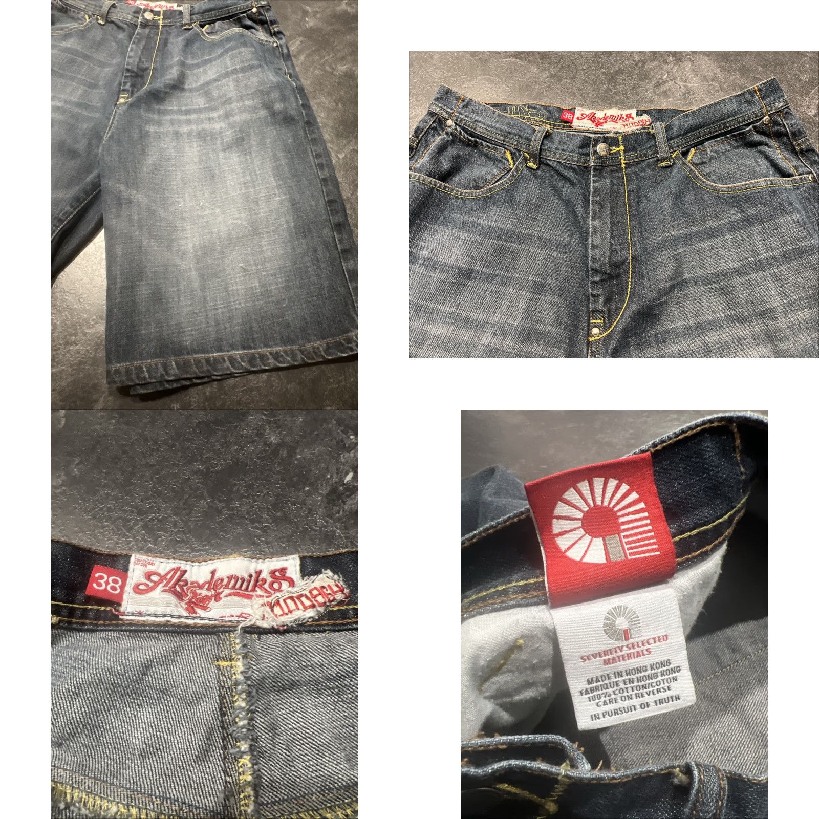 Akademiks AKADEMIKS Jeans Shorts Men 38 Denim Skater Embroidery Hip Hop 5-Pocket Bermuda Blue Vintage Men Size US 38 / EU 54 - 9 Thumbnail