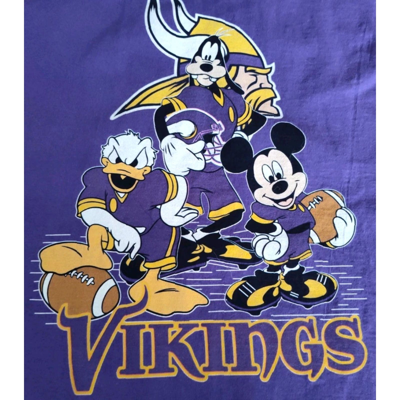 Hanes Hanes Minnesota Vikings Daddy Duck Pluto Mickey Mouse Tee Shirt M Adult Purple Cartoon NFL Size US M / EU 48-50 / 2 - 3 Thumbnail