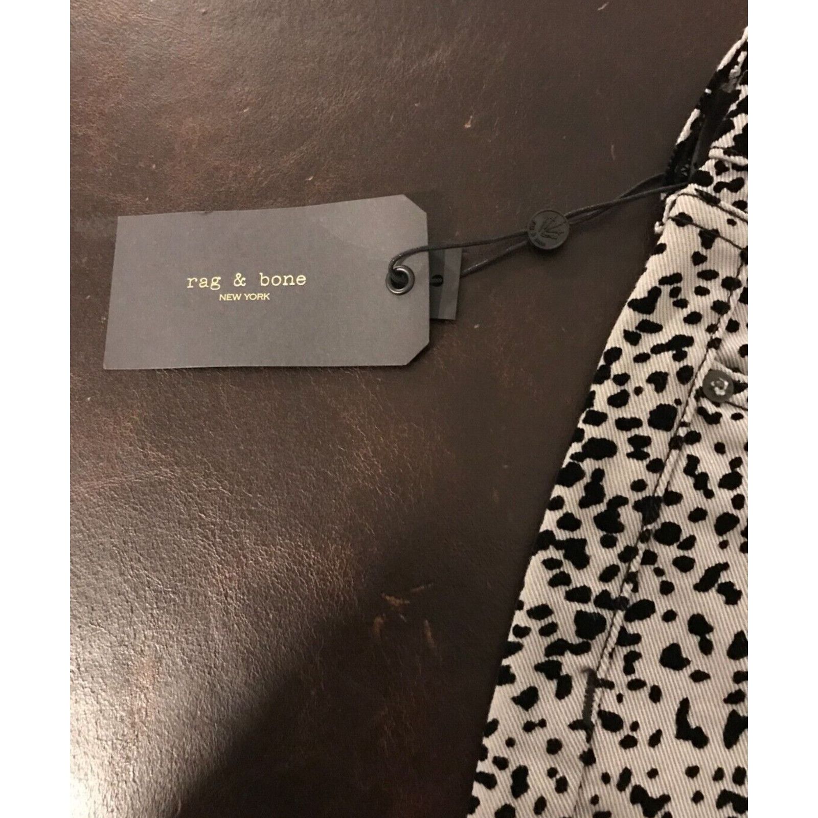 Rag & Bone Rag & Bone Hana High-Rise Slim Cropped Gray Cheetah Jeans Size 26" / US 2 / IT 38 - 7 Thumbnail