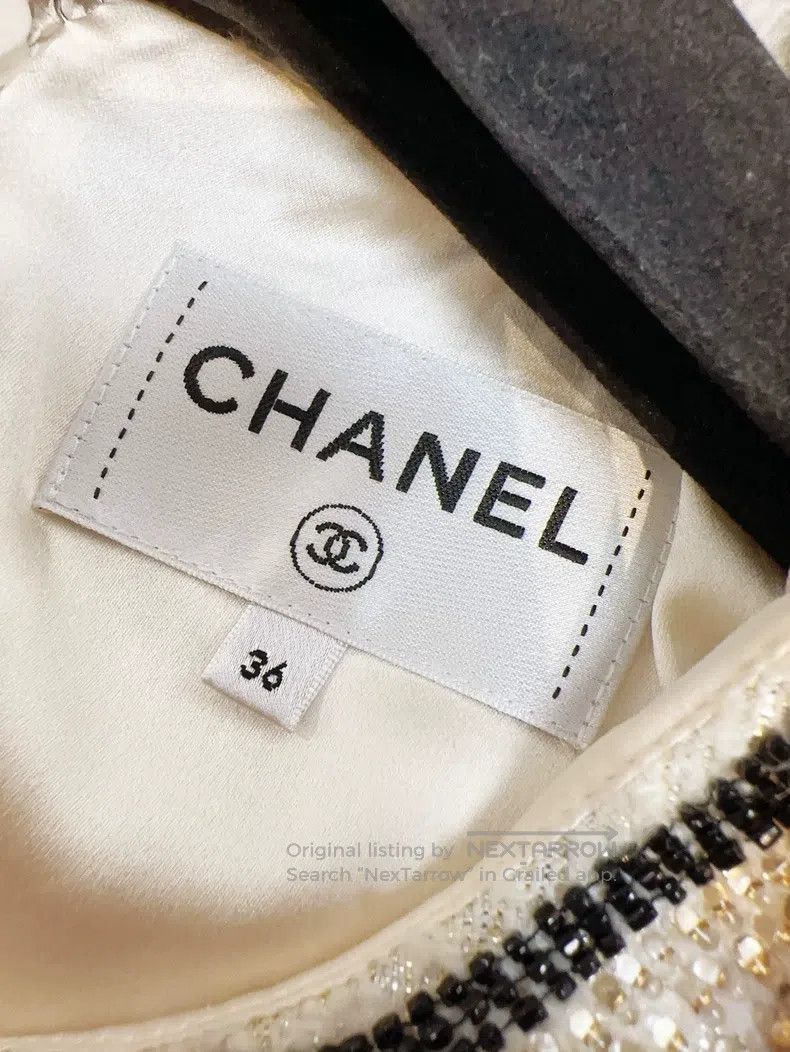Chanel Chanel Metropolitan Series Beige Bow Streamer Woven Mid-Sl Size XS / US 0-2 / IT 36-38 - 7 Thumbnail