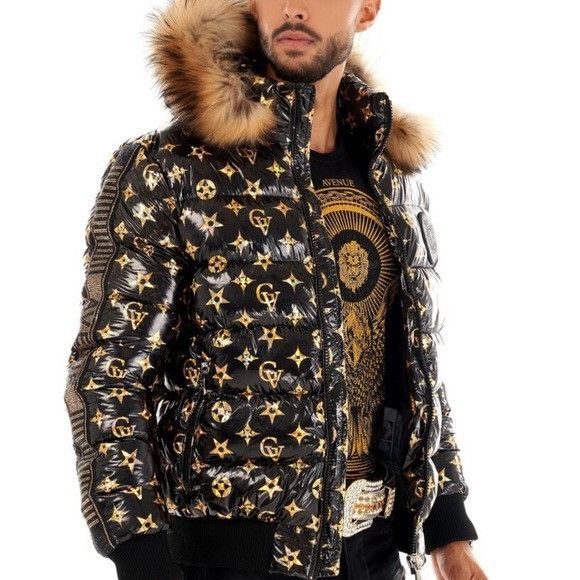 Other Gold Black Fur Jacket George V Designer Brand From Paris Rhi Size US XL / EU 56 / 4 - 3 Thumbnail
