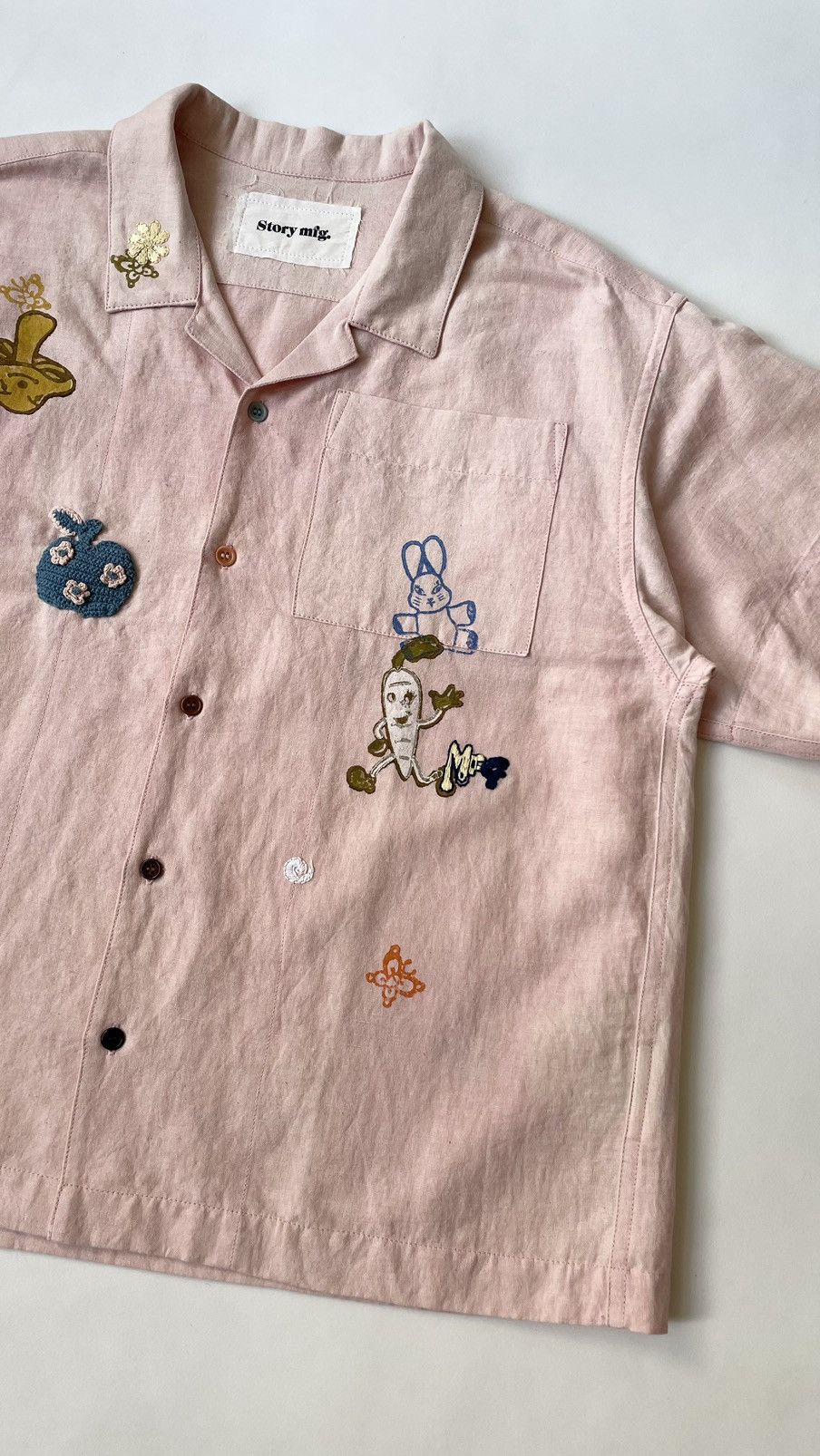 Story Mfg. ‘Greetings’ Embroidered Boxy Shirt Size US S / EU 44-46 / 1 - 5 Thumbnail