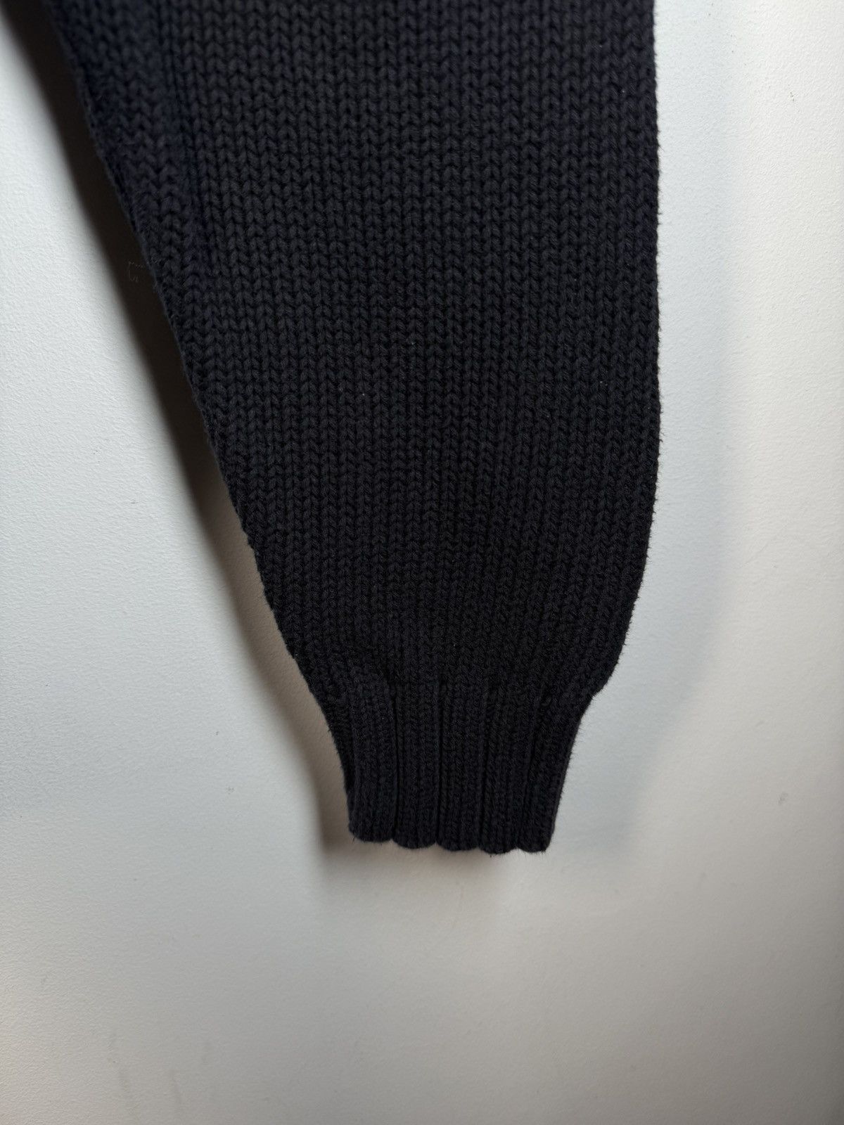 Yves Saint Laurent Heavy YSL Sweater Knit Thick V-neck Navy/Grey YSL Sweatshirt Size US L / EU 52-54 / 3 - 8 Thumbnail