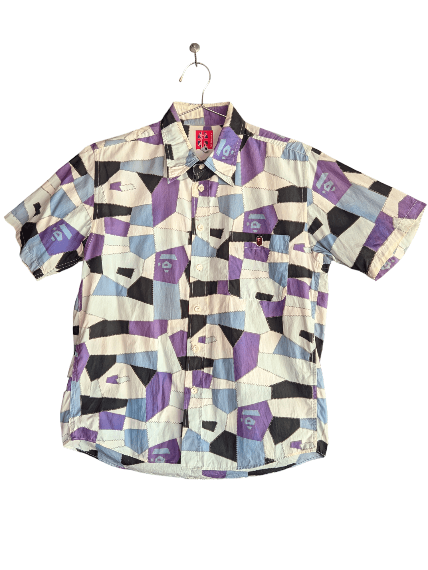 Bape Patchwork Button Up S/S Shirt A Bathing Ape Size US S / EU 44-46 / 1 - 1 Thumbnail