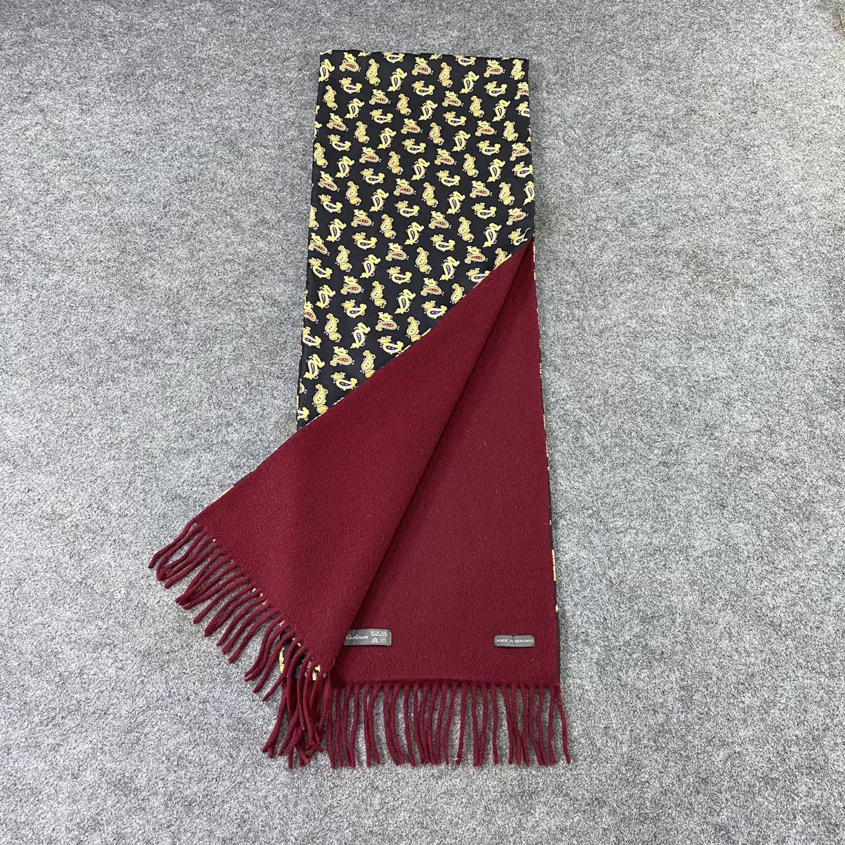 Vintage Paisley Silk & Cashmere Muffler / Scarf / Neckwear - T1352 Size ONE SIZE - 4 Thumbnail