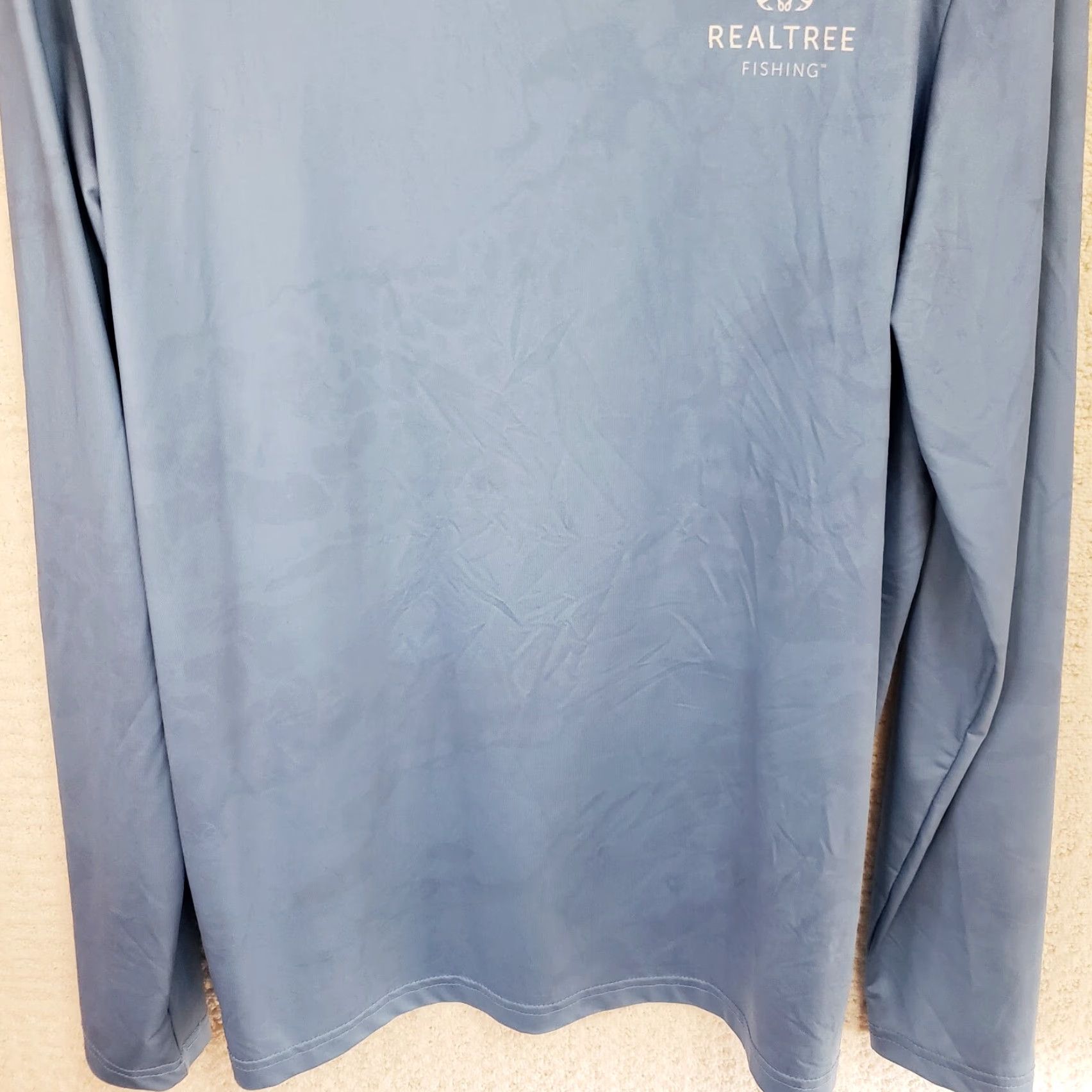 Realtree REALTREE Fishing Shirt Men's L Blue UPF 30 Long Sleeve Rainbow Trout Water Camo Size US L / EU 52-54 / 3 - 2 Thumbnail