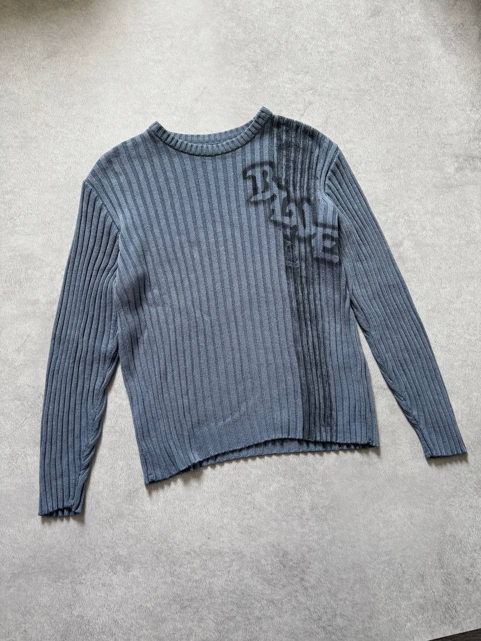Japanese Brand Vintage Ribbed Knit Sweater Distressed Graffiti Knit Jumper Size US L / EU 52-54 / 3 - 5 Thumbnail