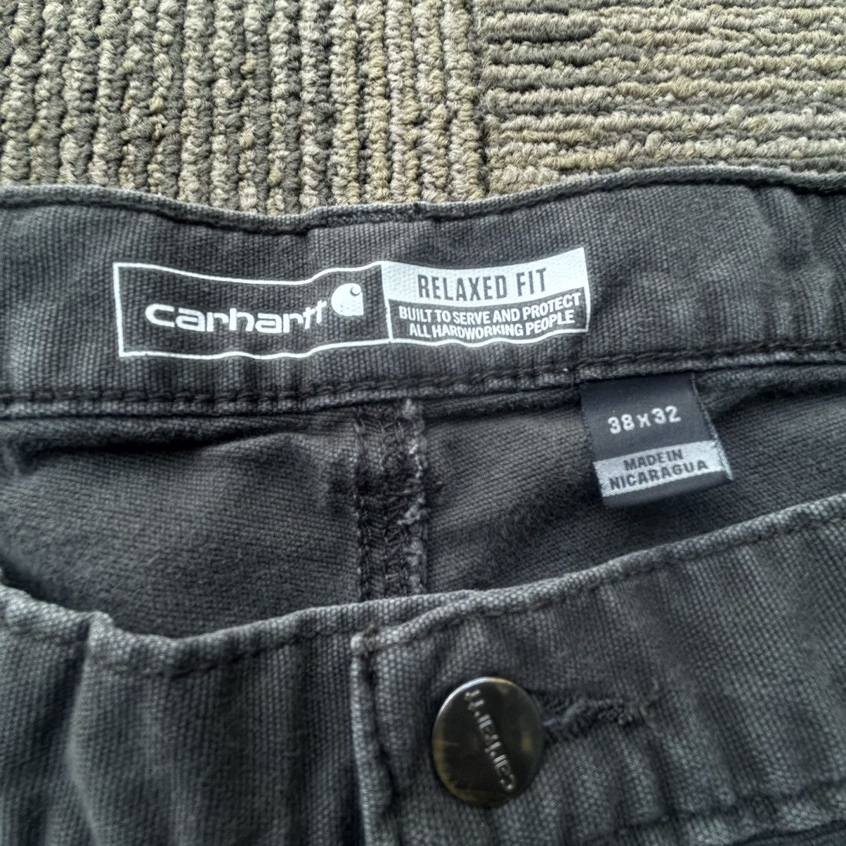 Carhartt Carhartt Grey Workwear Carpenter Canvas Pants Size US 38 / EU 54 - 3 Thumbnail