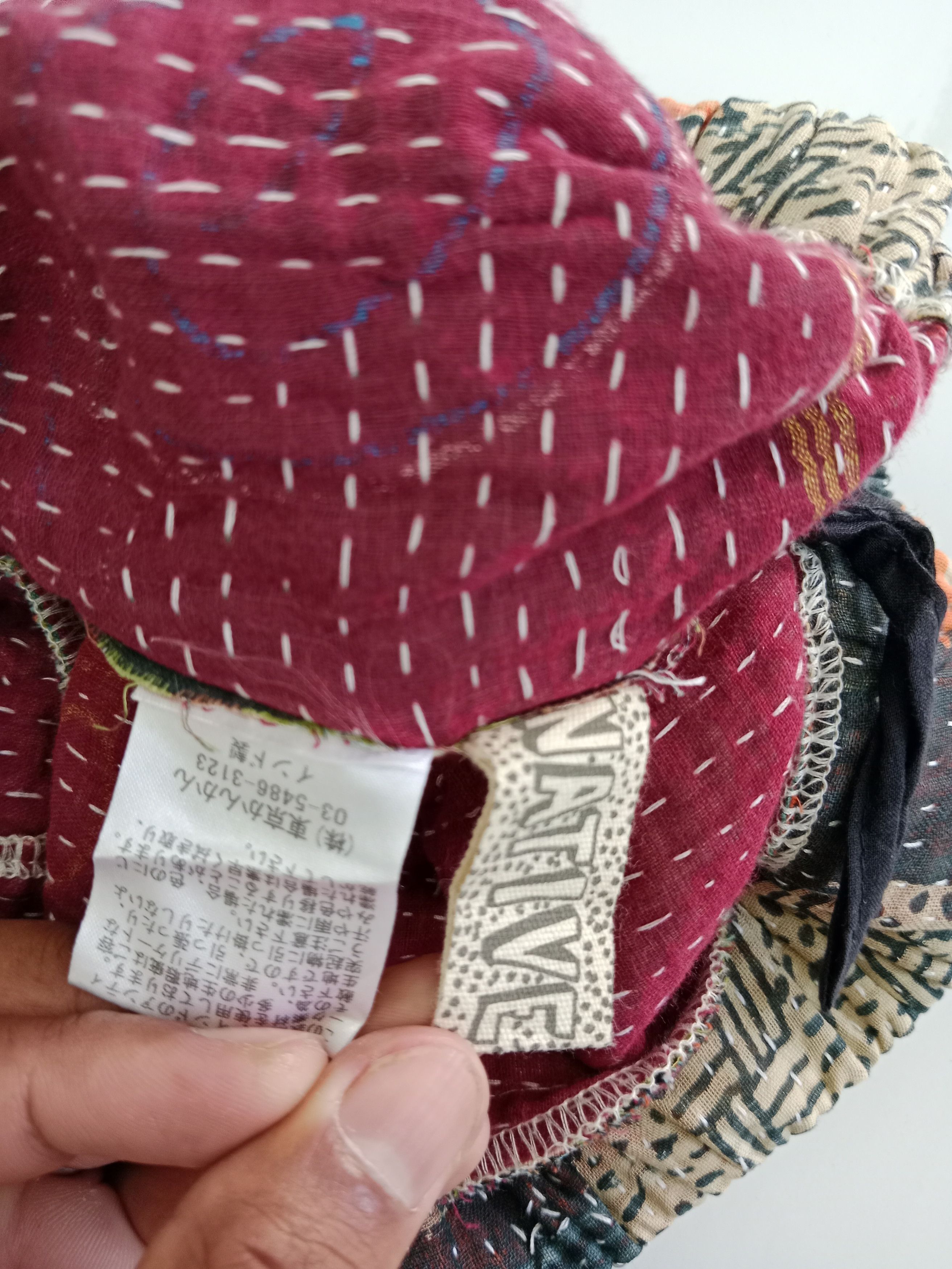 Japanese Brand Native Works Pants Inspired Kapital Style Sashiko Flower Mot Size US 33 - 11 Thumbnail
