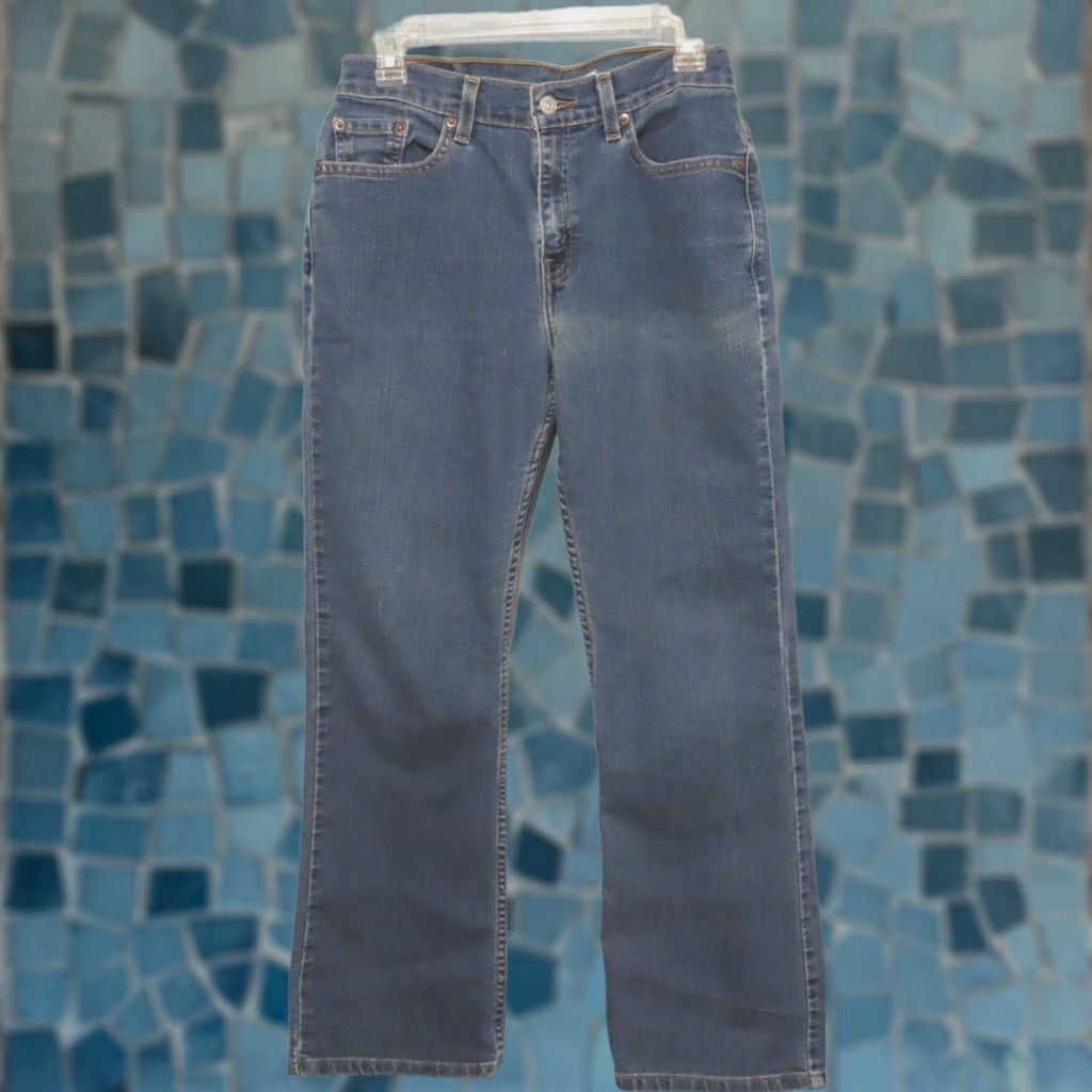 Levi's Levi's 515 Boot Cut Jeans 28x26 Regular Blue Women Adult 10 Denim Stretch Comfort Logo 5-Pocket Mid Rise Vintage No N/A Size 32" / US 10 / IT 46 - 1 Thumbnail