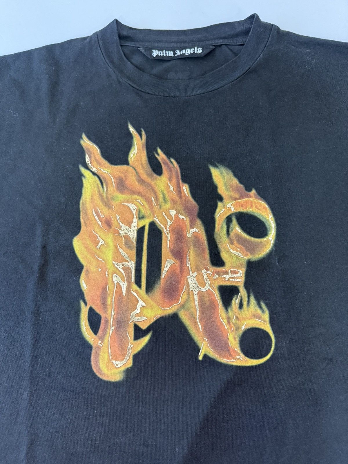 Palm Angels Palm Angels Burning Monogram Shirt Size US XXL / EU 58 / 5 - 2 Thumbnail