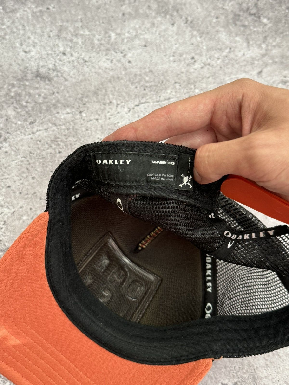 Oakley × Vintage Vintage Oakley outdoor orange snapback cap hats Size ONE SIZE - 8 Thumbnail