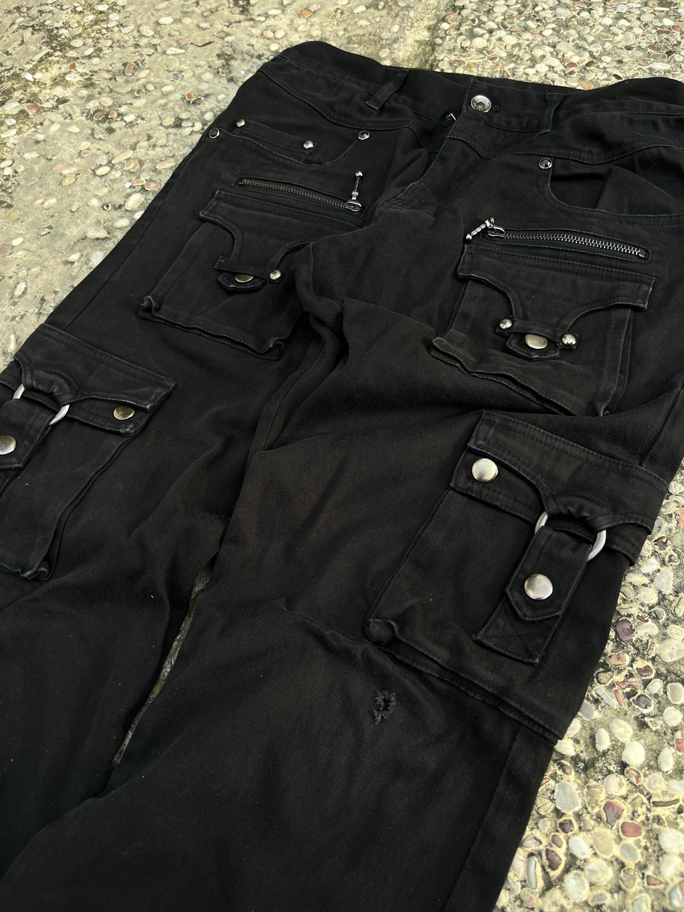 Le Grande Bleu (L.G.B.) × Tornado Mart × semanticdesign Semantic Design Flared Multipocket Pants Size US 29 - 3 Thumbnail