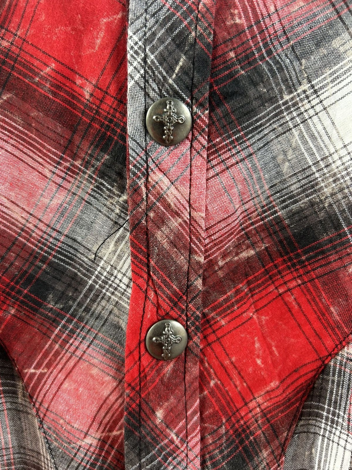 In The Attic In the Attic Changeable Design Distressed Punk Flannel Shirt Size L / US 10 / IT 46 - 4 Thumbnail