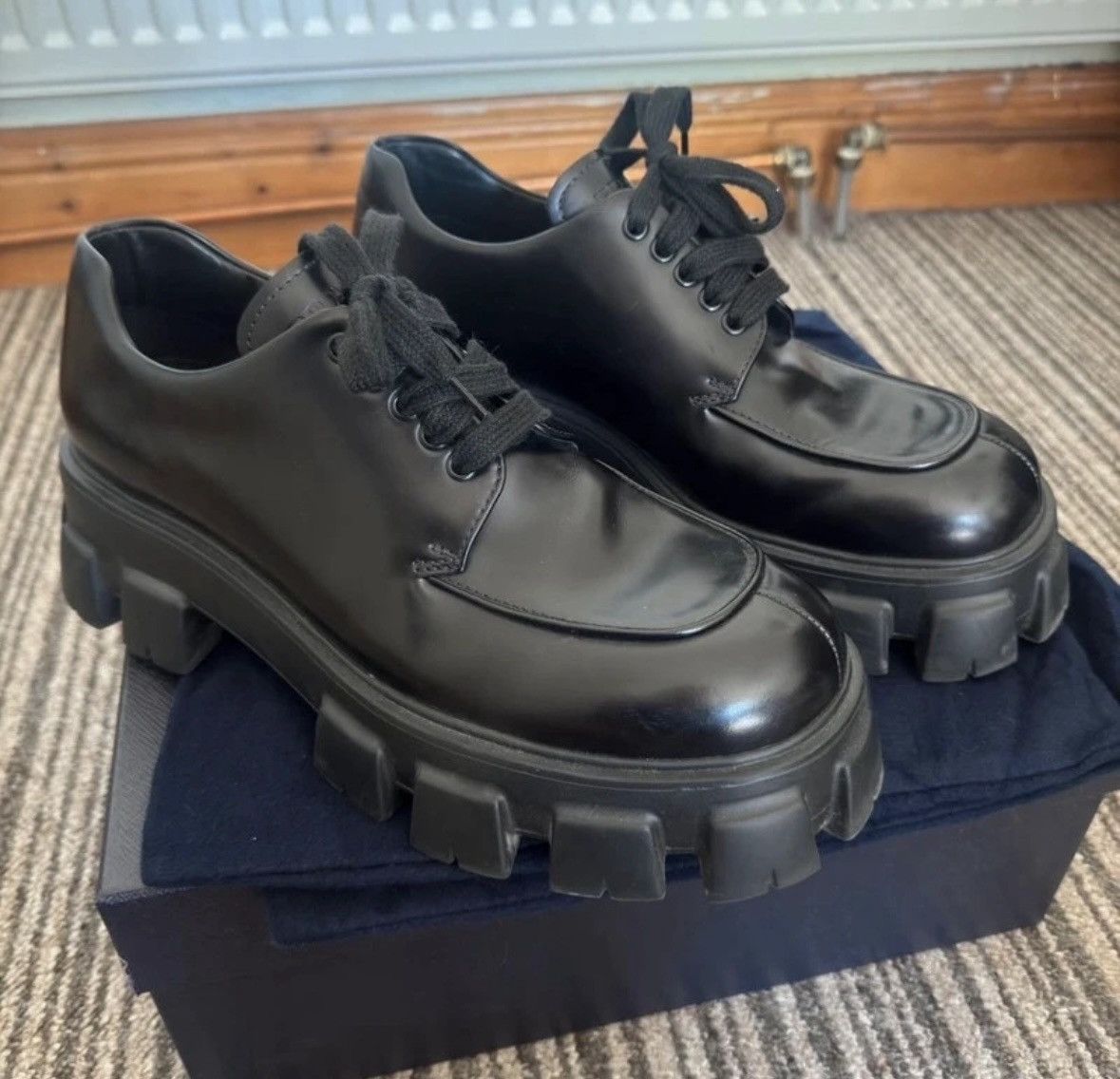 Prada Prada Monolith Lace Ups Size US 11 / EU 44 - 2 Thumbnail