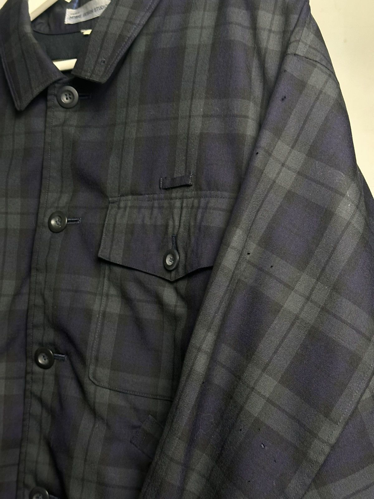 Issey Miyake 80’s Miyake Design Studio Tartan Bomber Jacket Size US L / EU 52-54 / 3 - 8 Thumbnail
