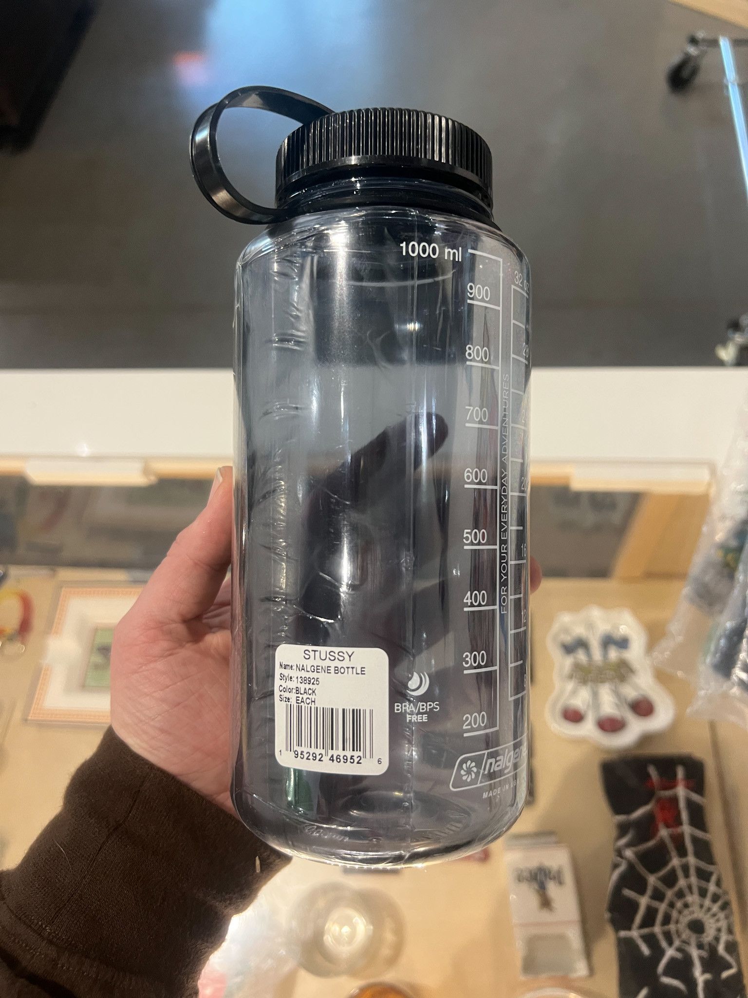 Hypebeast Stüssy Nalgene Water Bottle Black Size ONE SIZE - 3 Thumbnail