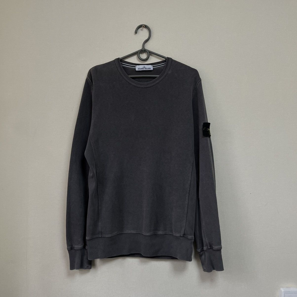 Stone Island Sweatshirt Crewneck Grey Badge Logo