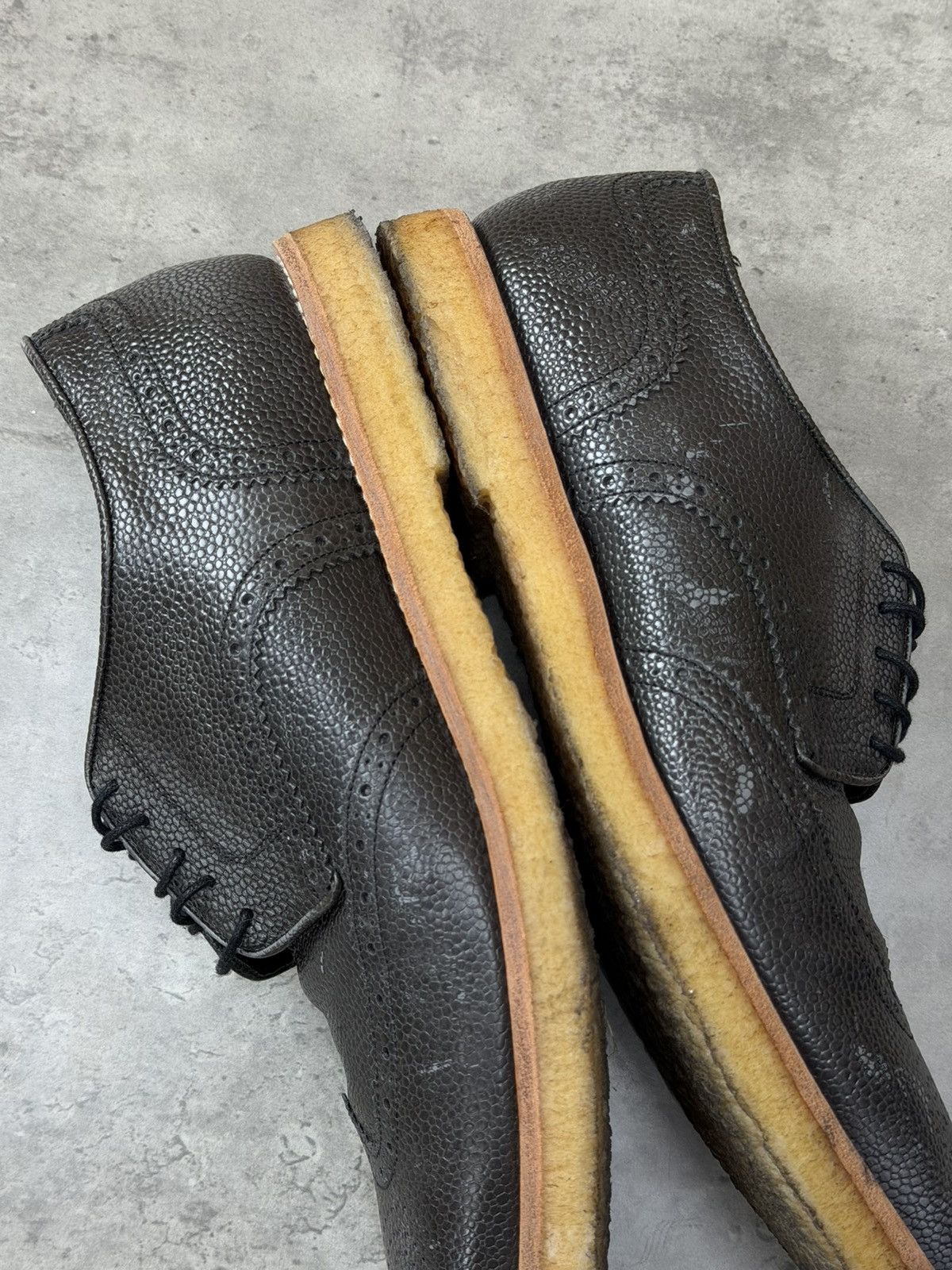 Other Rolando Sturlini Pebbled Leather Crepe Sole Derby Shoes 42 Size US 8 / EU 41 - 9 Thumbnail