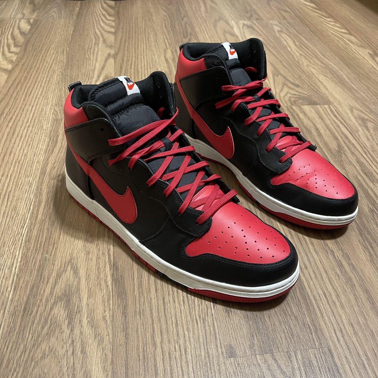 Nike SB 2014 Nike Dunk High CMFT - Bred Size US 13 / EU 46 - 1 Thumbnail