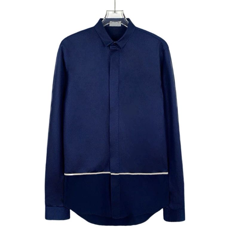 Dior Dior Blue Long Sleeve Cotton Shirt-dmc Size US M / EU 48-50 / 2 - 1 Thumbnail