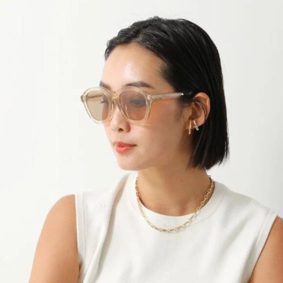 Celine Celine CL40017F 84V Sunglasses Transparent Blue Round Frame Size ONE SIZE - 2 Thumbnail