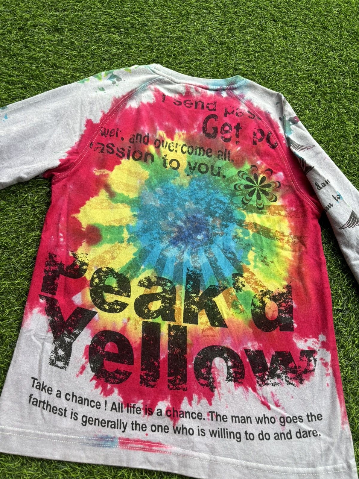 Hysteric Glamour Y2k Peak'd Yellow Tie dye Longsleeve Size US M / EU 48-50 / 2 - 4 Thumbnail