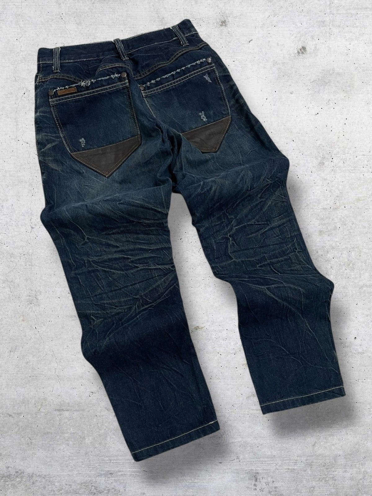 Japanese Brand VINTAGE RAPRUI OG JAPAN DESIGNER 90S PATCH RIPPED DENIM Size US 29 - 11 Thumbnail