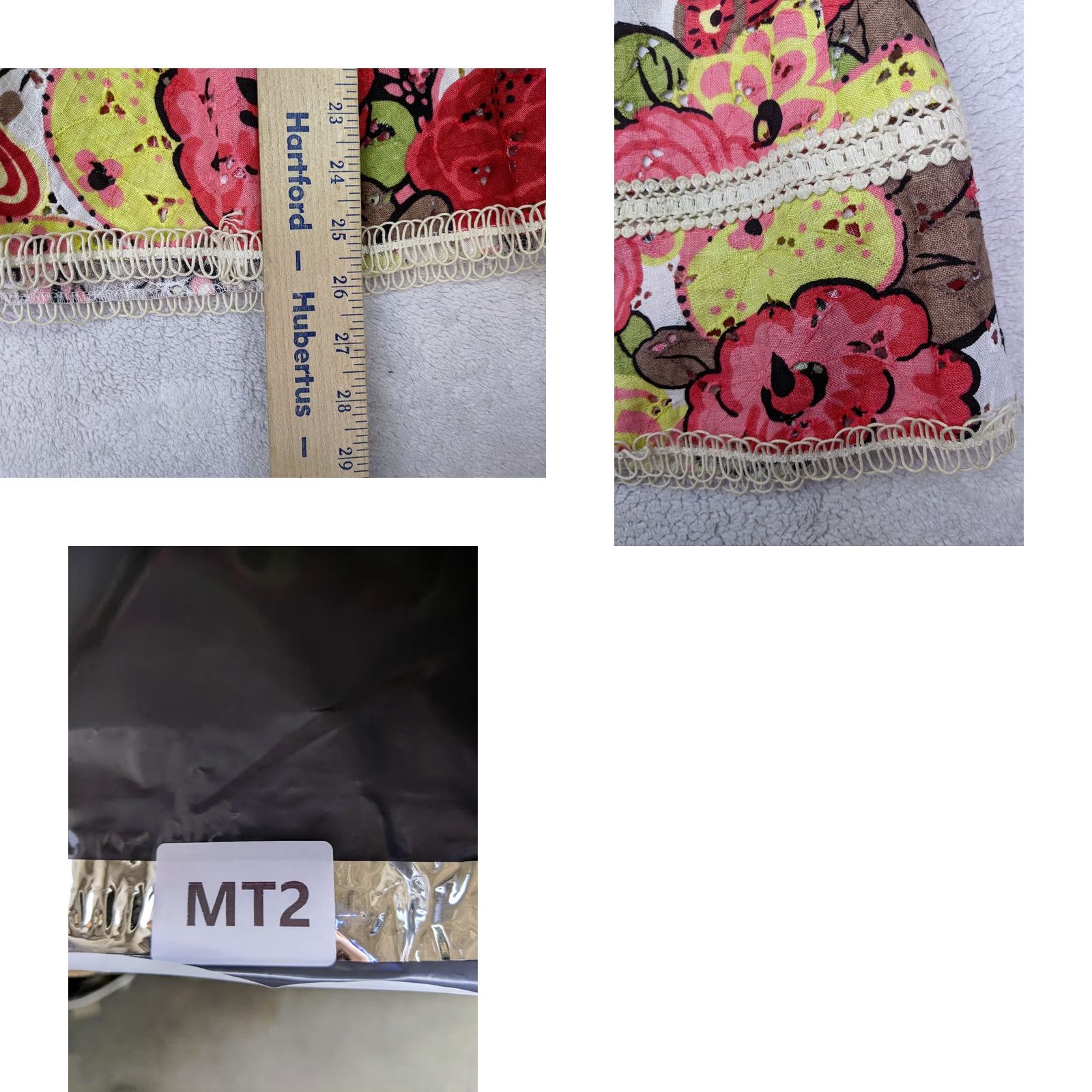 Vintage Cynthia Steffe Skirt Women 6 Red Floral Linen A-Line Knee Length Womens Size 28" / US 6 / IT 42 - 8 Thumbnail