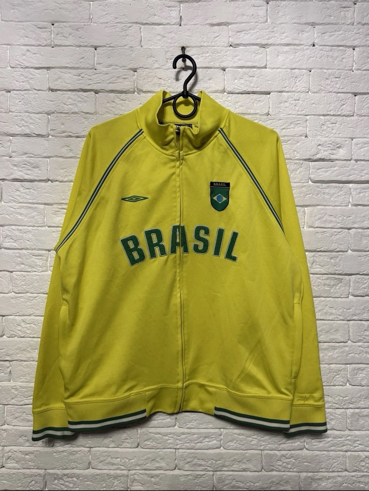 Umbro Vintage Rare Umbro Brasil Track Jacket Training Track Top Size US M / EU 48-50 / 2 - 1 Thumbnail