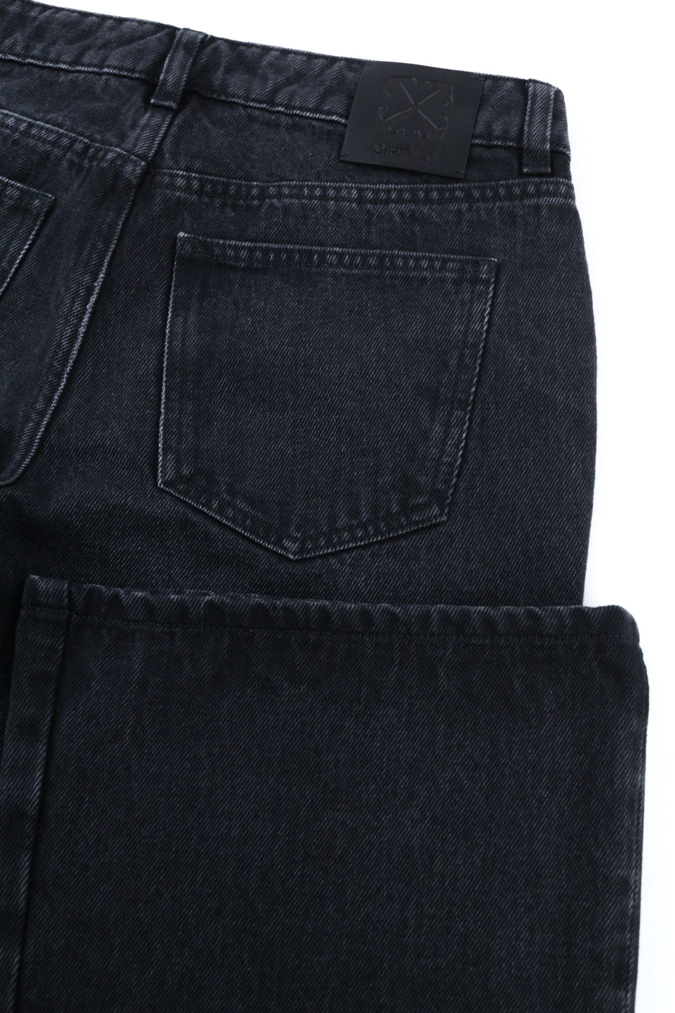 Off-White W28 Slim Flared Cotton Vintage Black 80244 Size 28" / US 6 / IT 42 - 5 Thumbnail