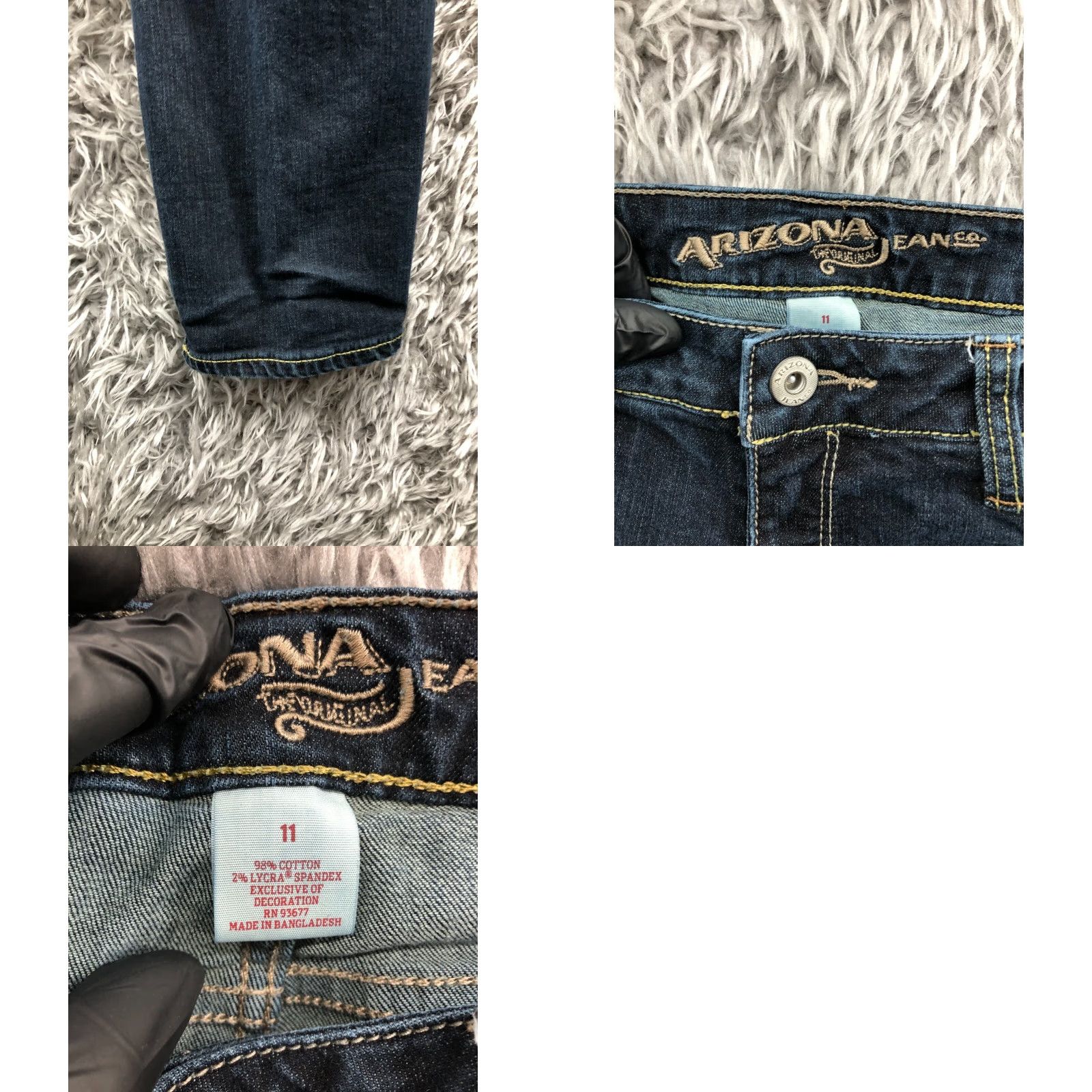 Vintage Arizona Jeans Capri Jeans Size 11 Juniors Low Rise Dark Wash Blue Denim Womens 30 Inseam 24 in 5-Pocket Pattern Solid Vintage No Size 32" / US 10 / IT 46 - 8 Thumbnail