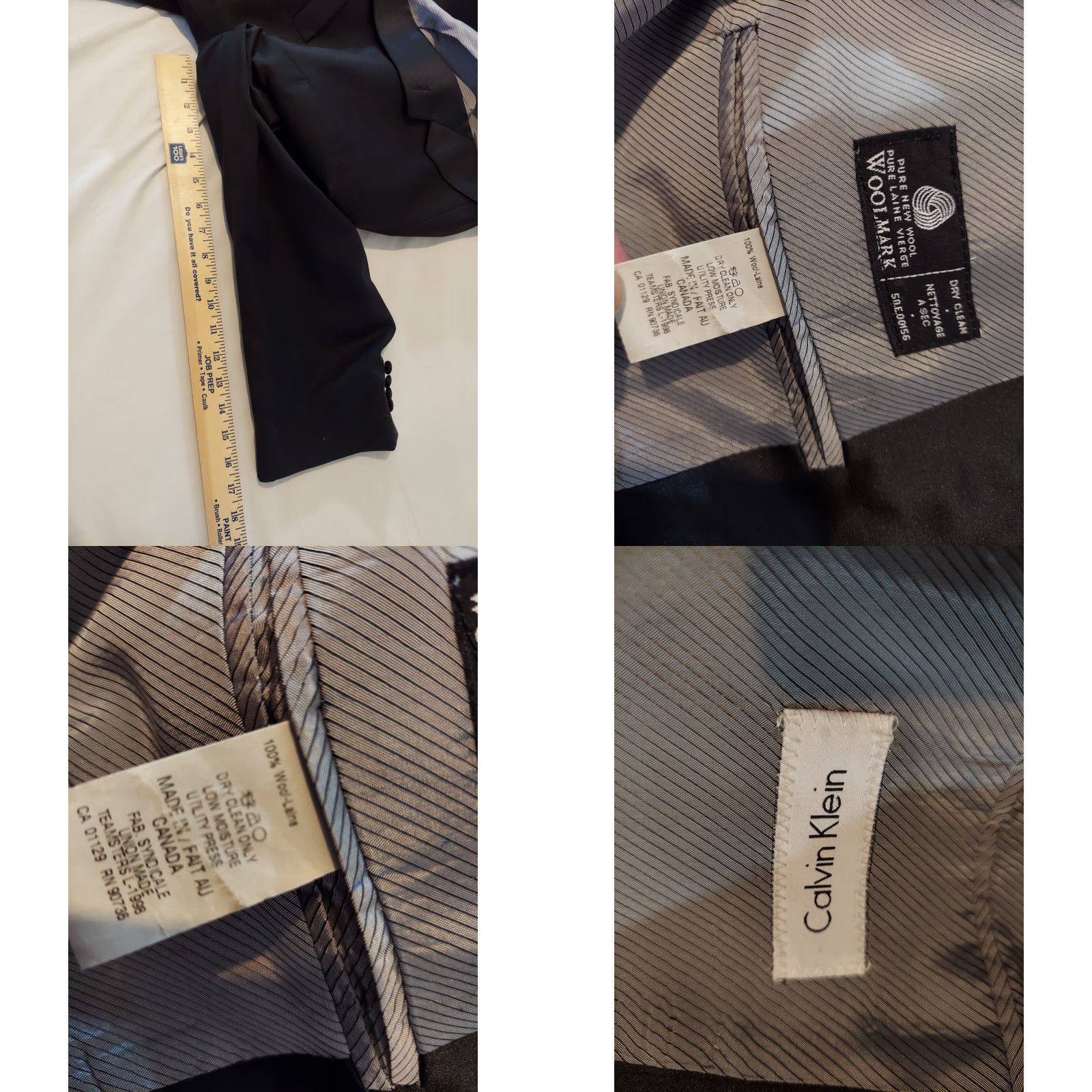 Calvin Klein Calvin Klein Suit Blazer Pants 2 Piece 48L Black Mens Size 48R - 8 Thumbnail