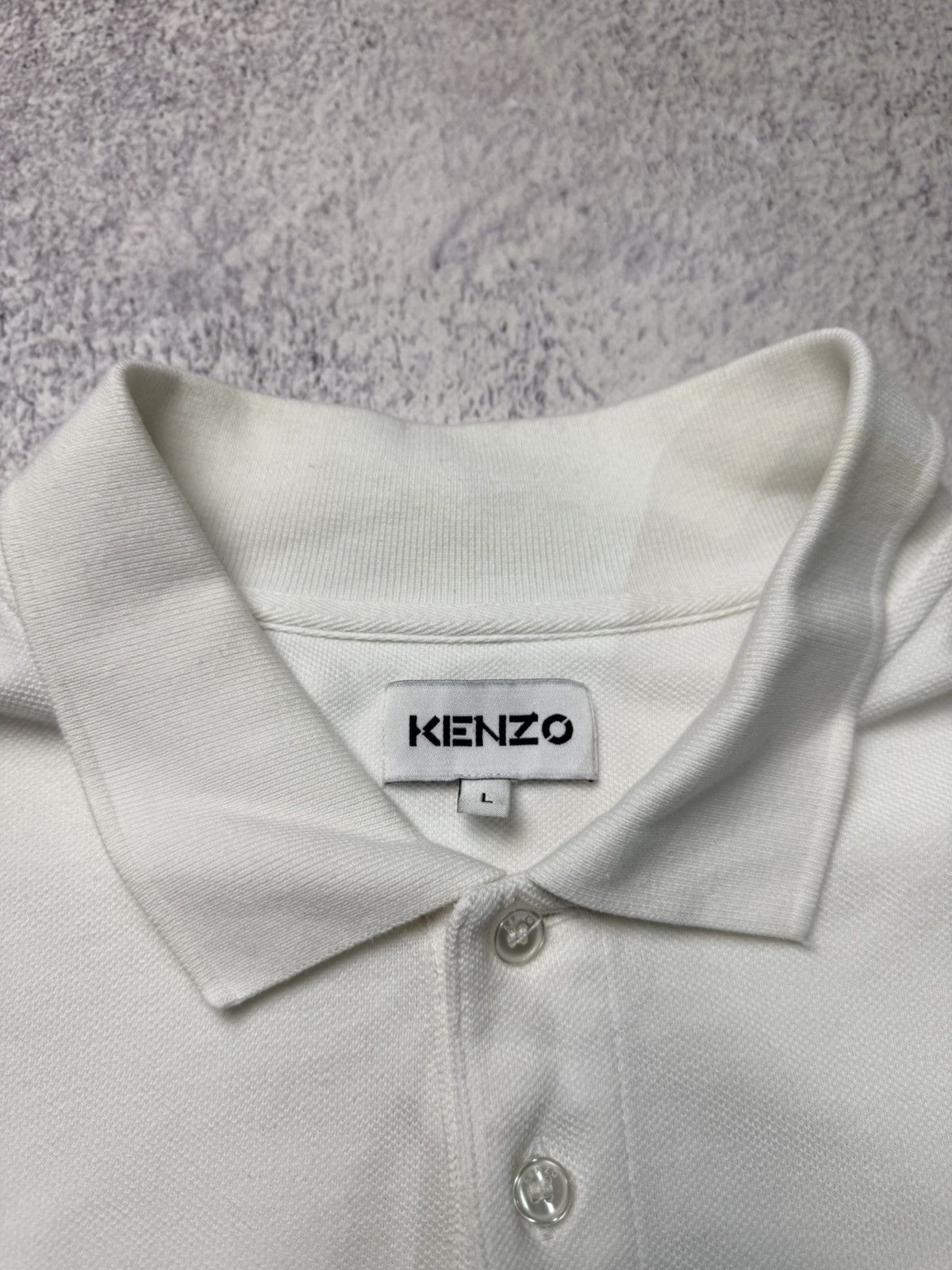 Kenzo Kenzo White Polo Shirt Size L Size US L / EU 52-54 / 3 - 3 Thumbnail