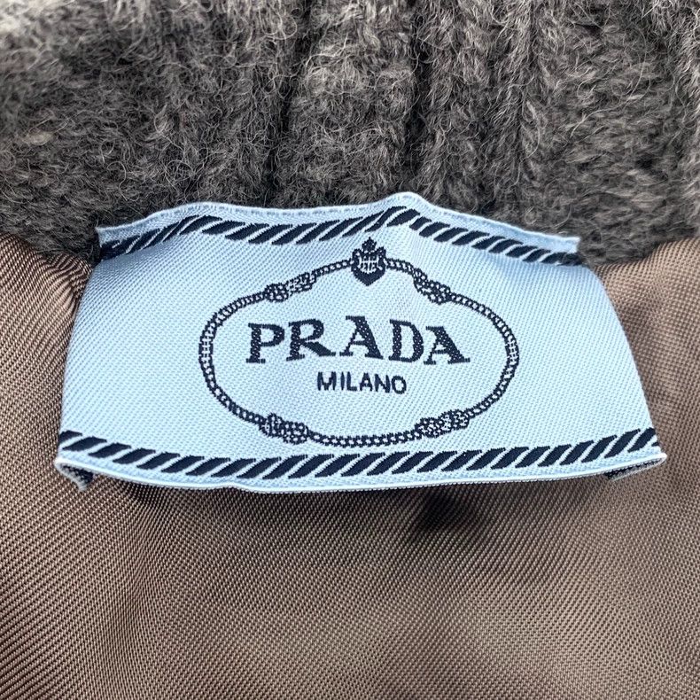 Prada Prada Size 38 Gray diamond-button knitted cardigan jacket s Size US XXS / EU 40 - 6 Thumbnail
