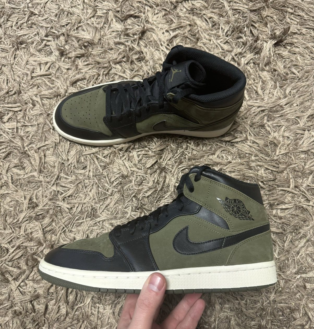 Nike Nike Air Jordan 1 canvas olive/black 10.5 US high Size US 10.5 / EU 43-44 - 1 Thumbnail