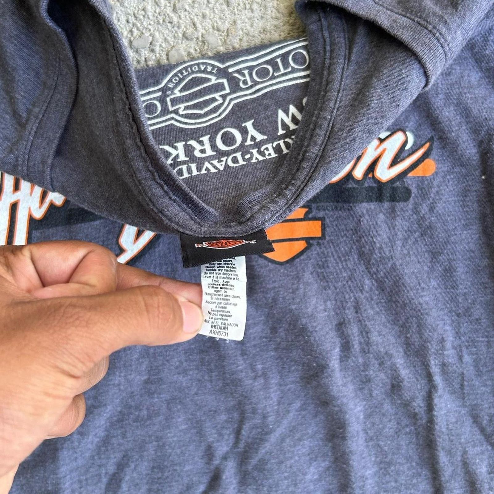Harley Davidson Vintage Y2K Harley Davidson Short Sleeve Gray Tee. Sz M Size M / US 6-8 / IT 42-44 - 4 Thumbnail