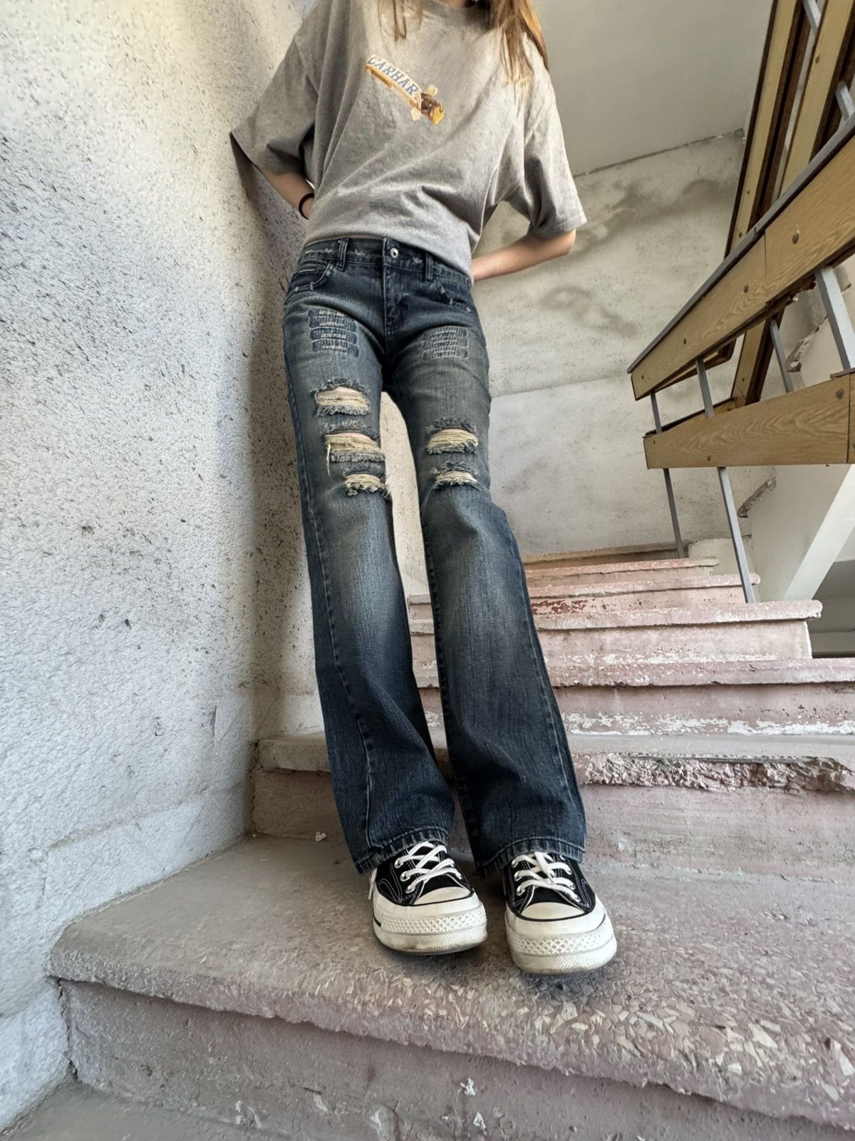 Dolce & Gabbana Dolce&Gabbana Distressed Flared Jeans Archive Size 30" / US 8 / IT 44 - 9 Thumbnail