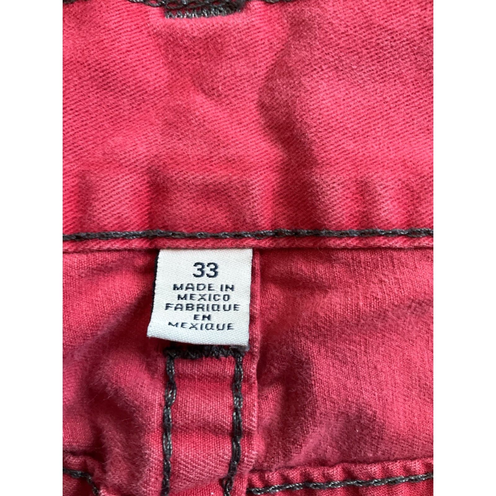 True Religion True Religion Women's Straight Leg Jeans 5-Pocket Red Size 33 Denim Cotton Solid Size 26" / US 2 / IT 38 - 5 Thumbnail