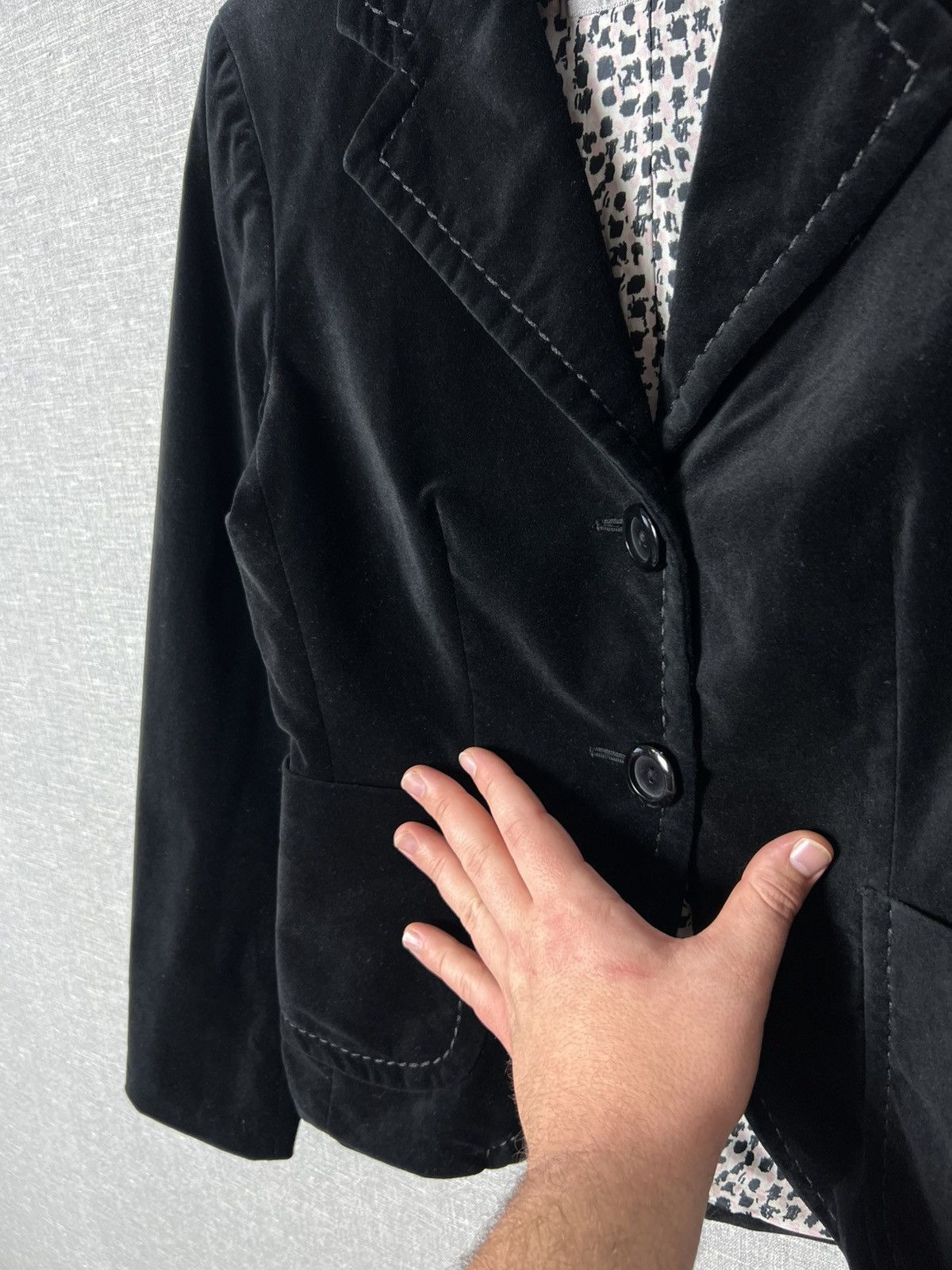 Max Mara Max Mara Black Velour Blazer Jacket Size US4 Size S / US 4 / IT 40 - 4 Thumbnail