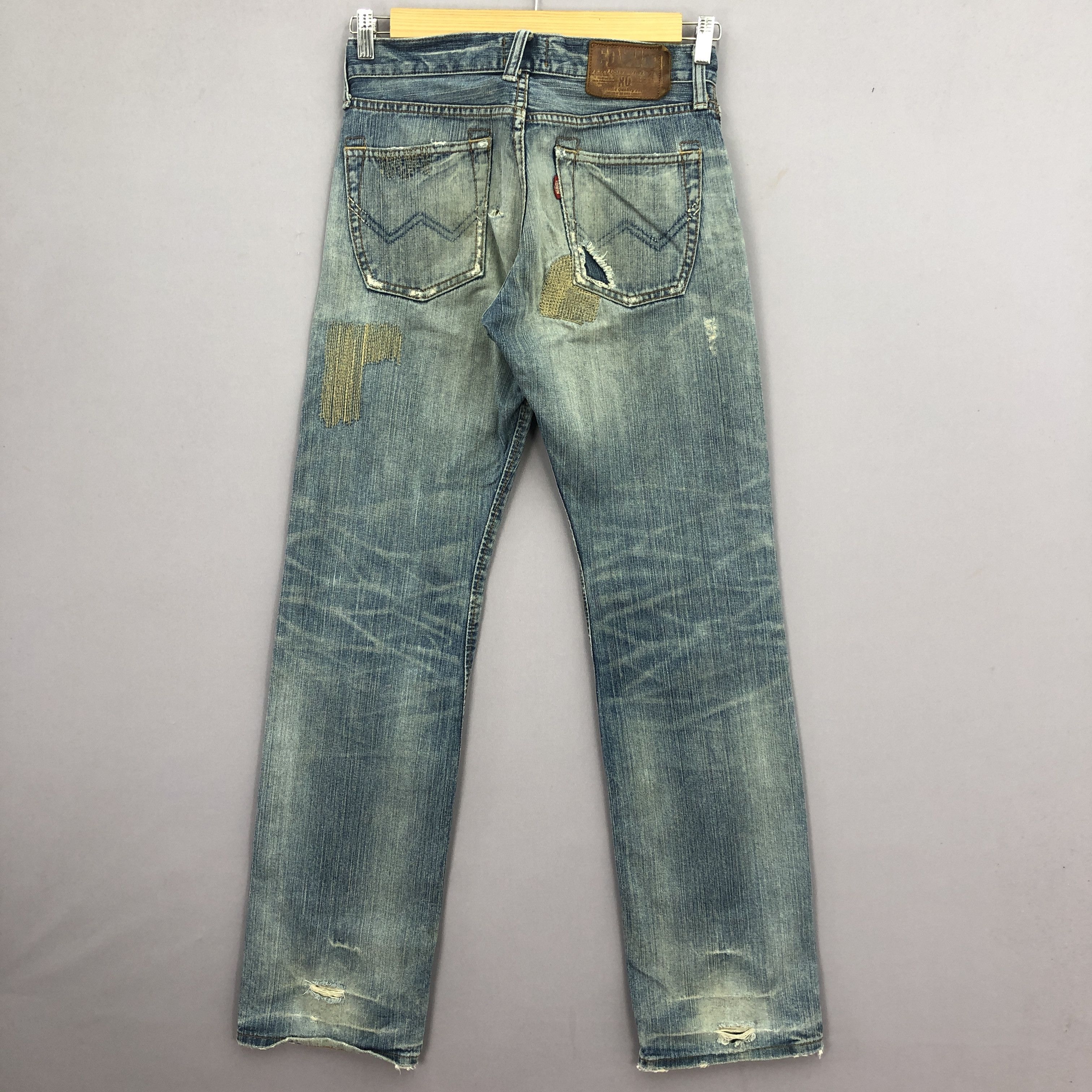 Levi's Vintage Distressed Edwin Jeans Light Wash Denim GF30273 Size US 30 / EU 46 - 2 Thumbnail