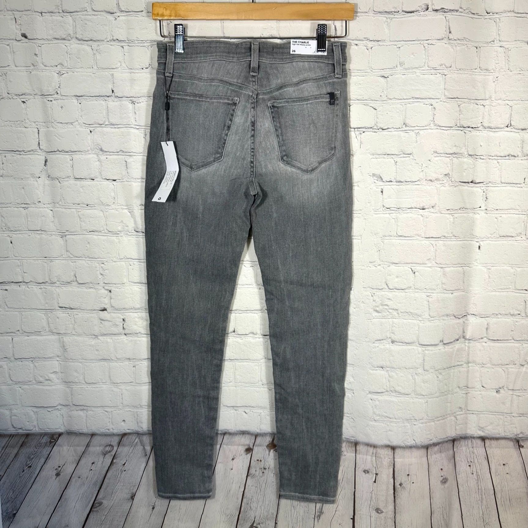 Vintage Joes Jeans The Charlie High Rise Skinny Ankle Grey Cloud Wash 26 Jeans Women Button Zip Pockets Cotton Blend Stretch 5-Pocket Modern Slim Vintage No Size 26" / US 2 / IT 38 - 7 Thumbnail