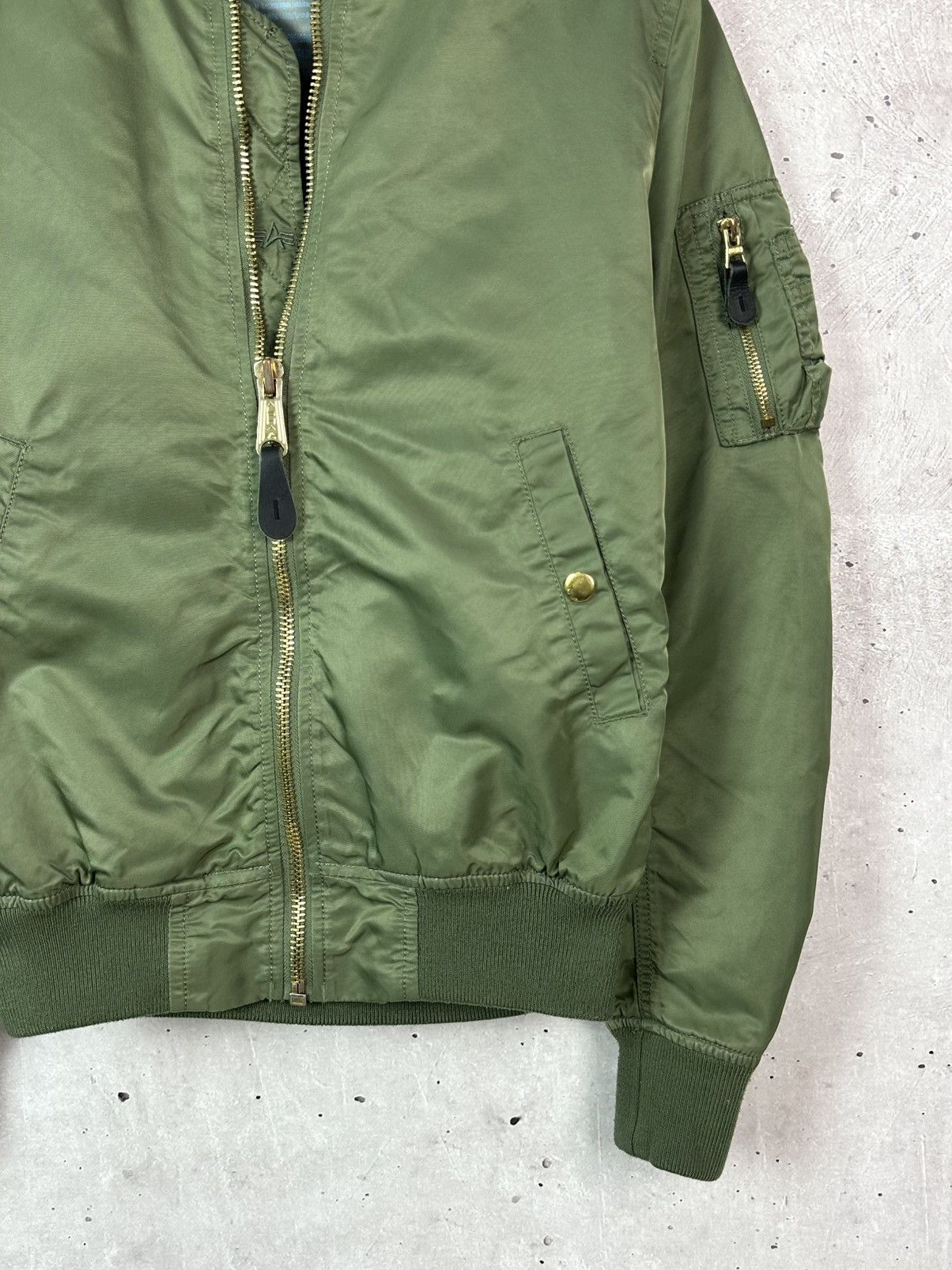 Alpha Industries Alpha Industries Green Long Sleeve Logo Women’s Bomber Size M / US 6-8 / IT 42-44 - 5 Thumbnail