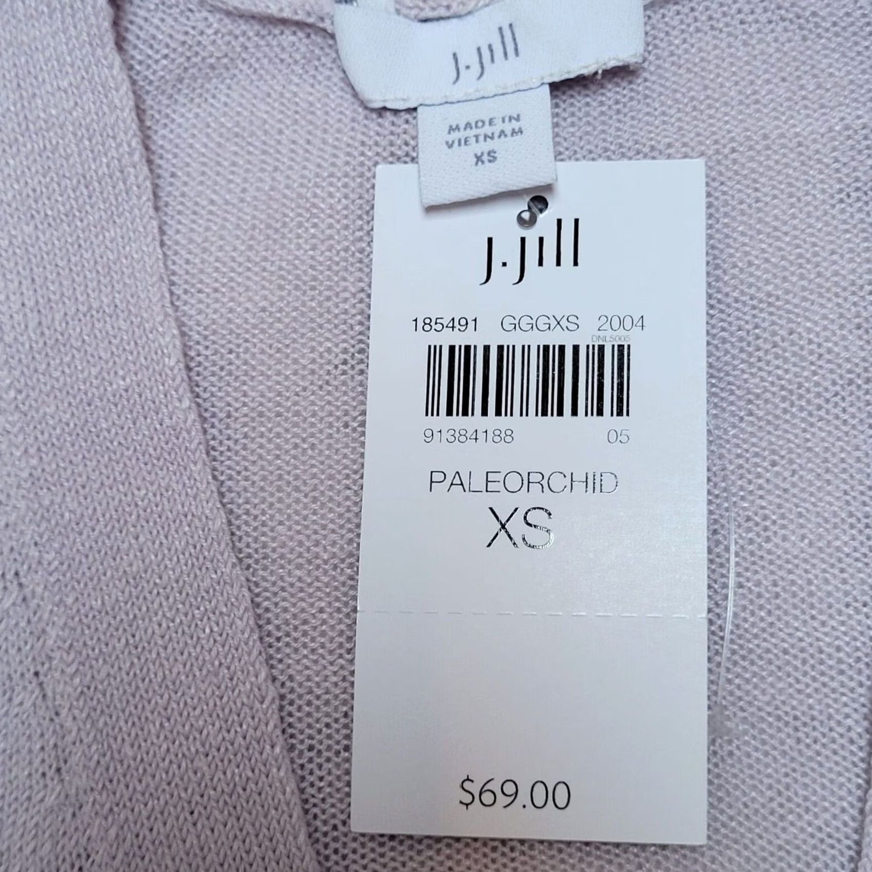 J. Jill J.Jill Womens Sweater Cardigan XS Lavender Linen Blend Open-Front Knit Casual Classic Autumn Size XS / US 0-2 / IT 36-38 - 3 Thumbnail