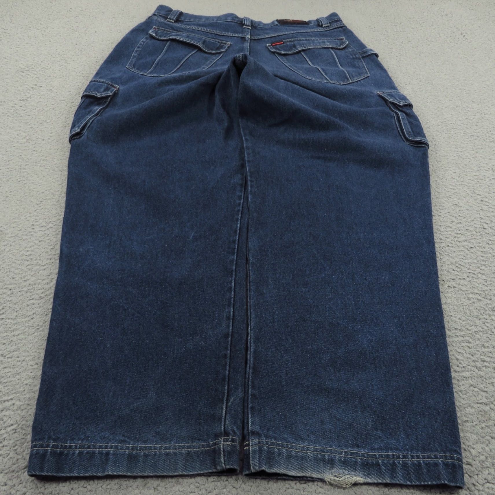 Fubu VINTAGE FUBU Jeans Baggy Mens 38x32 Wide-Leg Denim 5-Pocket Cargo Skater Grunge 90s blue Cap Rise High Size US 38 / EU 54 - 2 Thumbnail