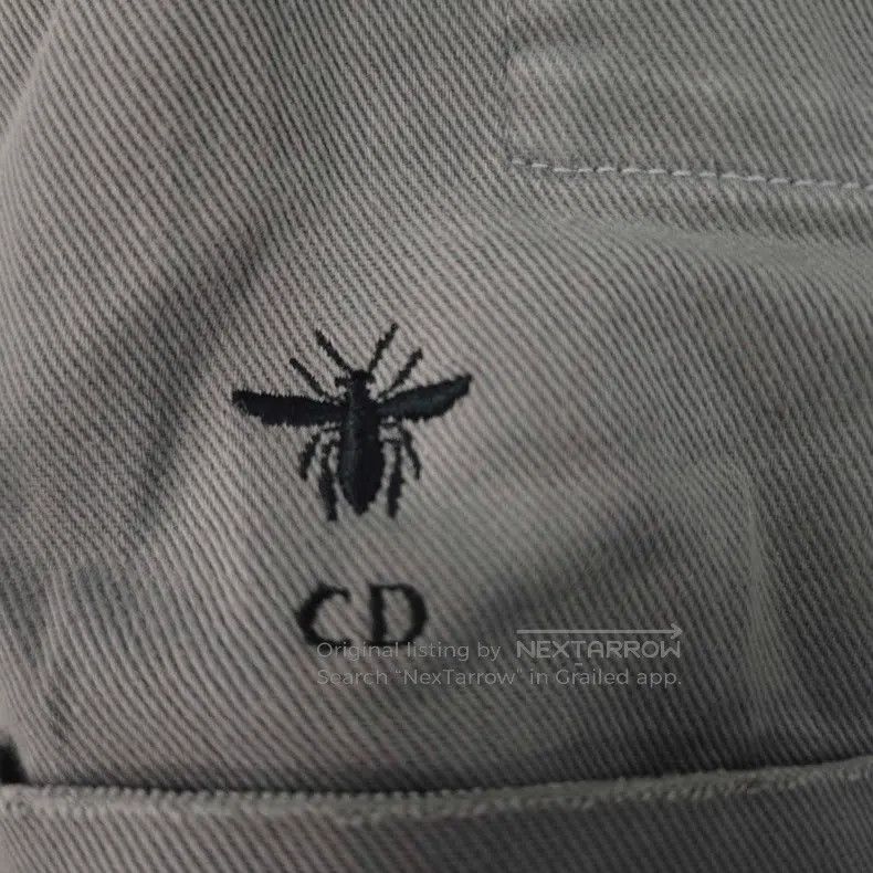 Dior Dior Make an old gray embroidered bee denim jacket Size XXS / US 00 / IT 34 - 7 Thumbnail