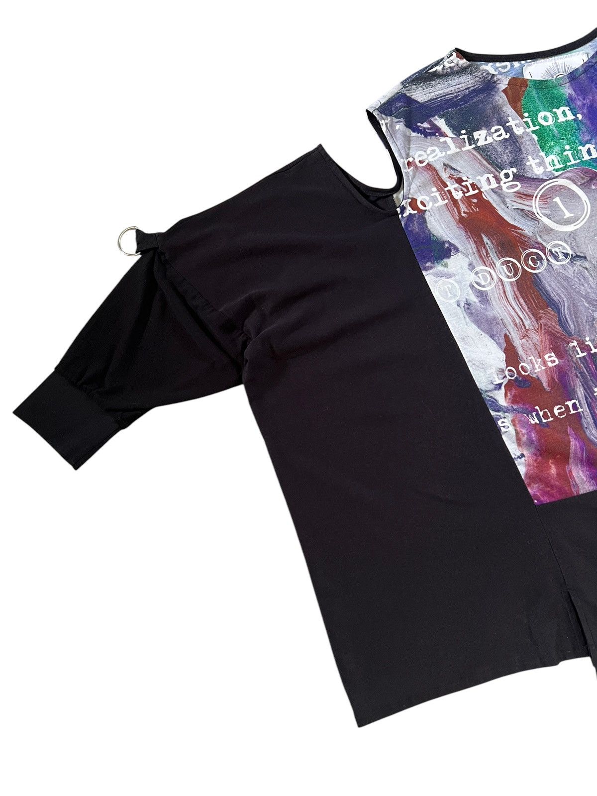 Japanese Brand Lilith Art Duct 🇯🇵 Rebuilt Off Shoulder Art Printed Shirt Size US L / EU 52-54 / 3 - 3 Thumbnail
