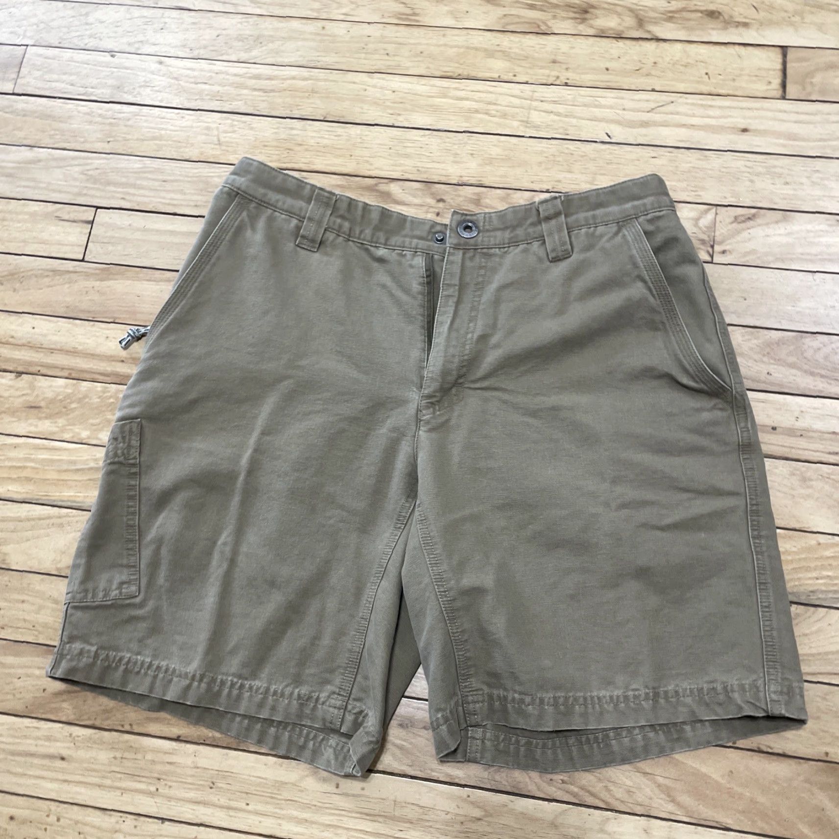 Vintage Columbia Shorts Men 32 Brown Khaki Cargo Hiking Shorts Zip Pocket Thick Twill - Casual Travel Size US 32 / EU 48 - 3 Thumbnail