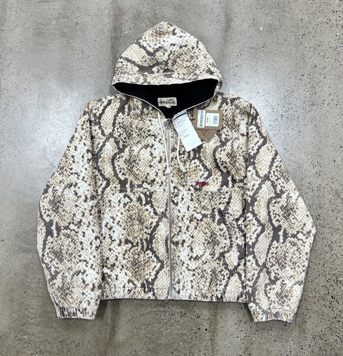 Stussy CPFM Cactus Zip Work Jacket XLサイズ Stussy x CPFM Cactus Plant Flea Market ZIP WORK JACKET Green size